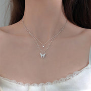 Ladies Shiny Butterfly Necklaces