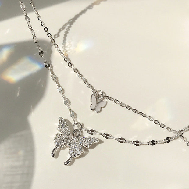 Ladies Shiny Butterfly Necklaces