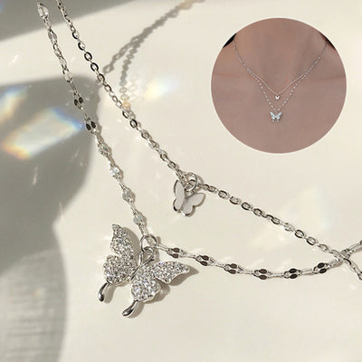 Ladies Shiny Butterfly Necklaces